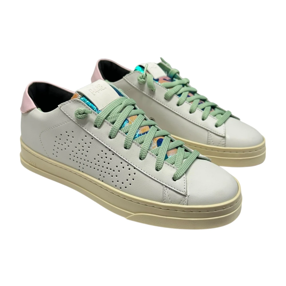 P448 Leren sneaker met rubberen zool White Dames