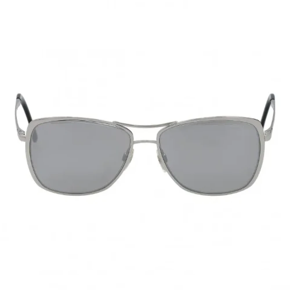 Chanel Vintage Pre-owned Fabric sunglasses Gray Dames