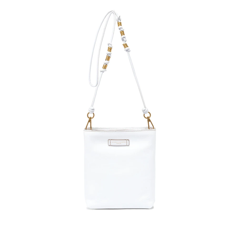Gianni Chiarini Mini tas Camilla van glad leer White Dames