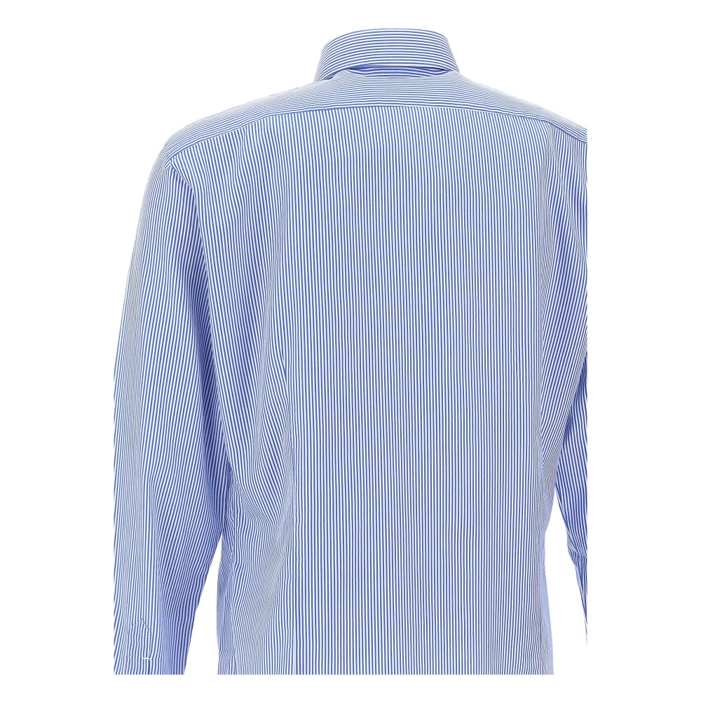 Barba Gestreept katoenen overhemd Dandy Life Blue Heren
