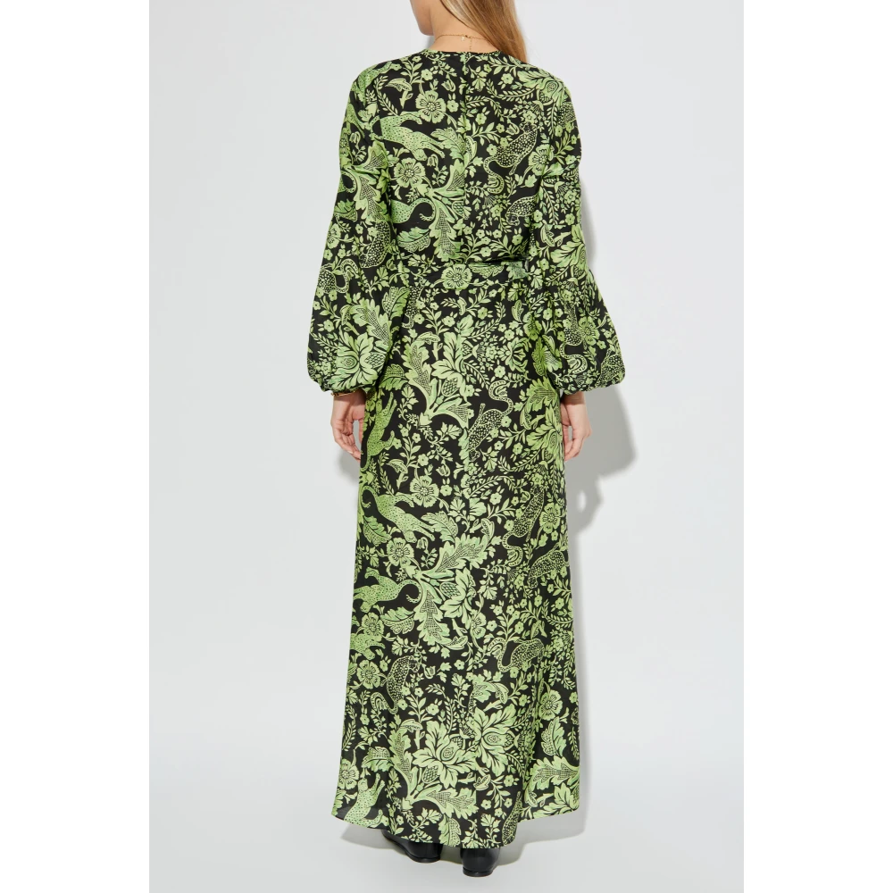 Diane Von Furstenberg Jurk met zijde-afwerking Green Dames