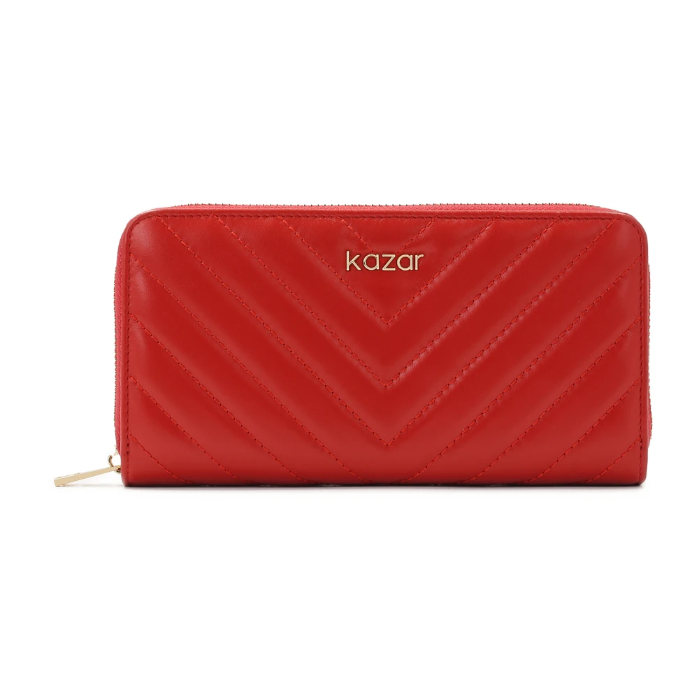 Kazar Rode portemonnee met kruisstiksels Red Dames