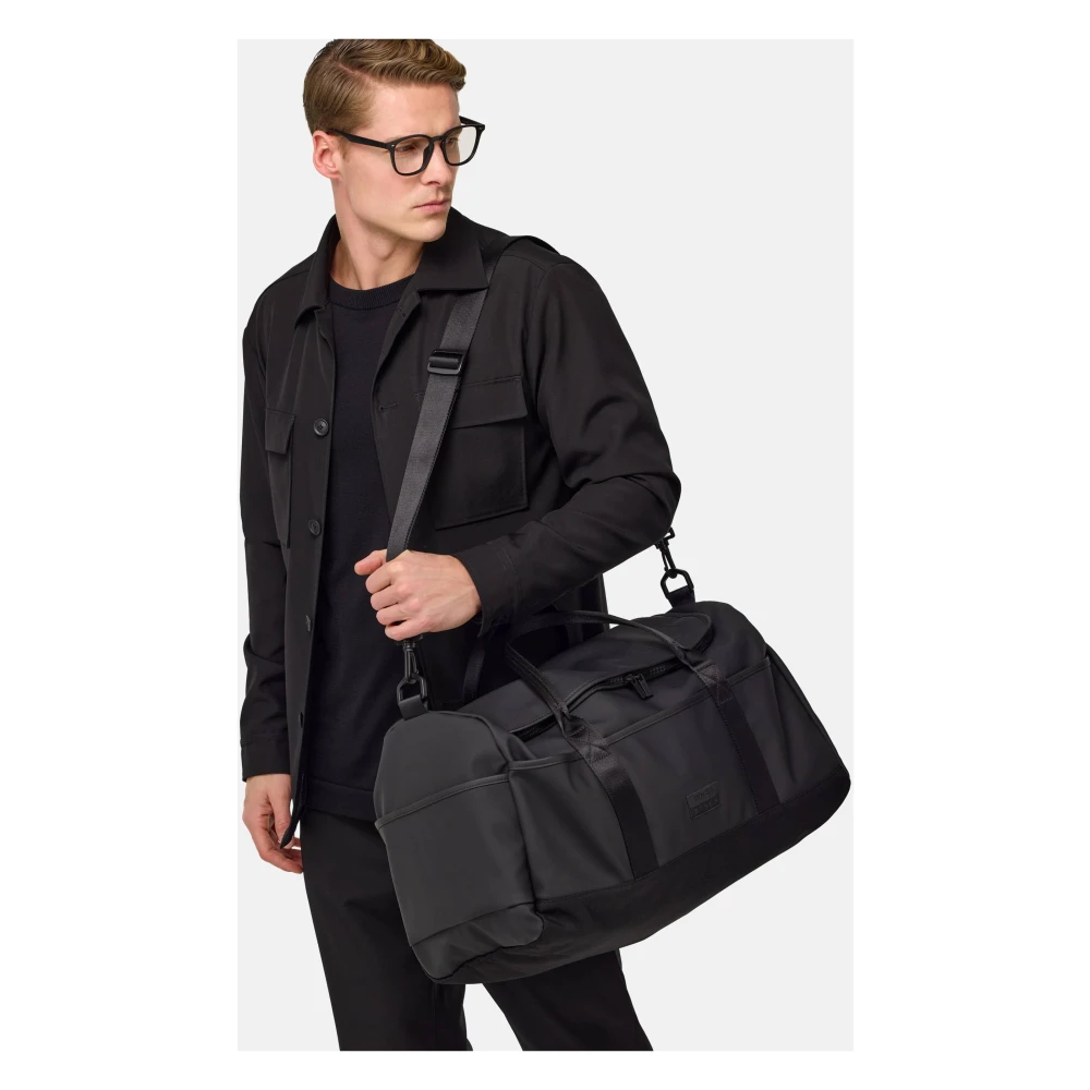 Boggi Milano Reistas van technische stof Gray Heren