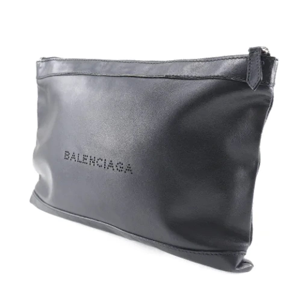 Balenciaga Vintage Pre-owned Leather clutches Black Dames