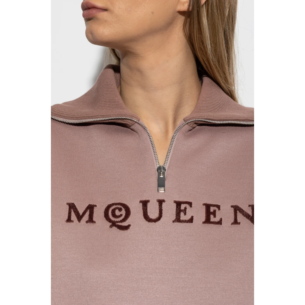 alexander mcqueen Sweatshirt met kraag Pink Dames
