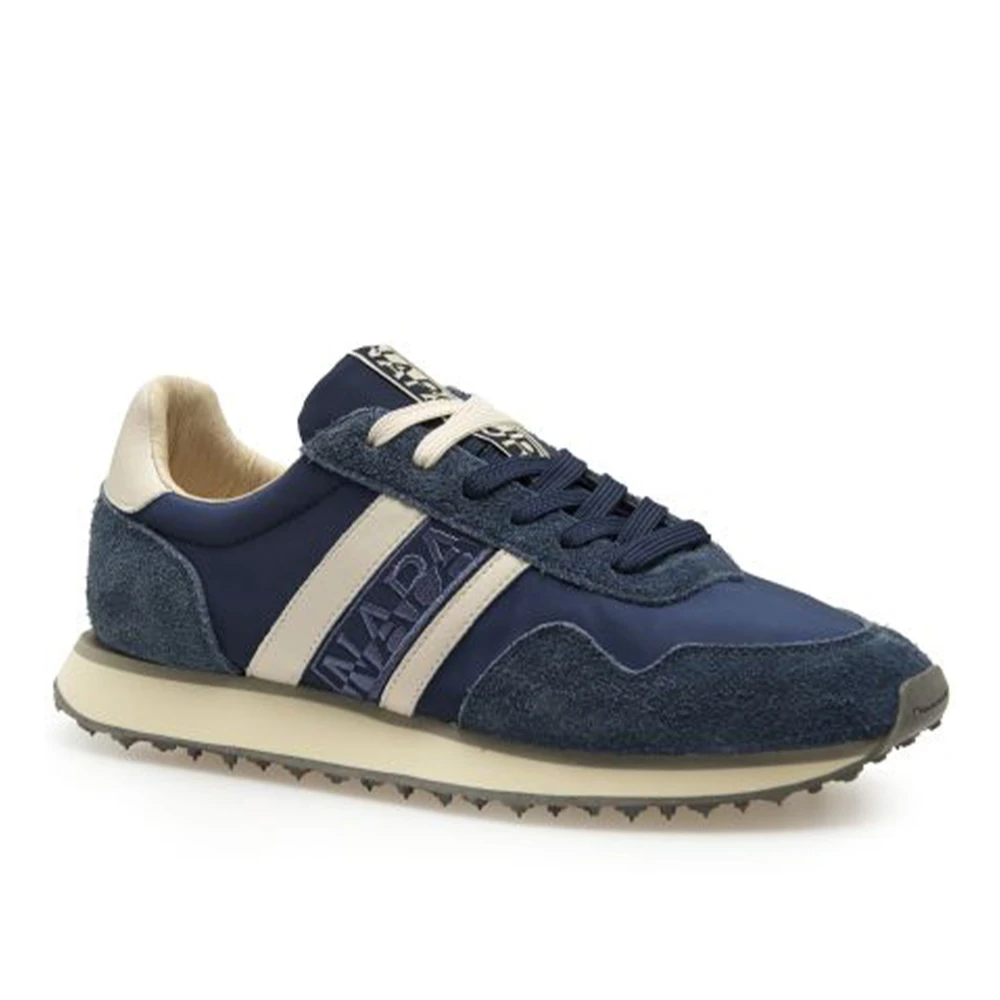 Napapijri Suede Nylon Sneaker Heren Schoenen Blauw