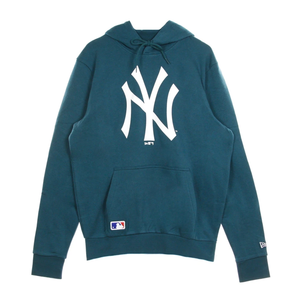 New era Team Logo Hoody in Donker Turquoise Wit Blue Heren