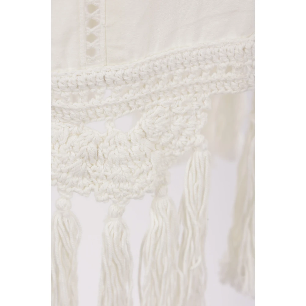 Isabel marant Witte Geometrisch Geborduurde Minirok White Dames