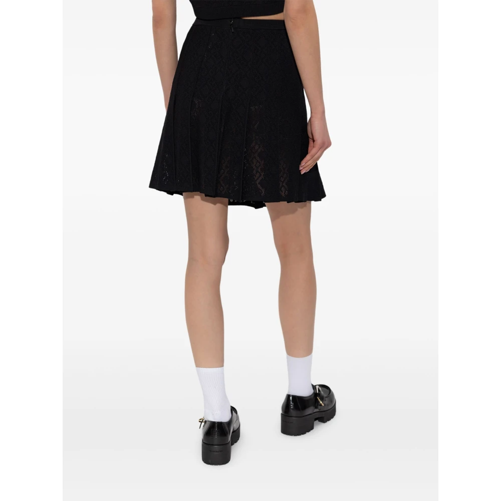 Givenchy Zwarte Geplooide Rok Black Dames