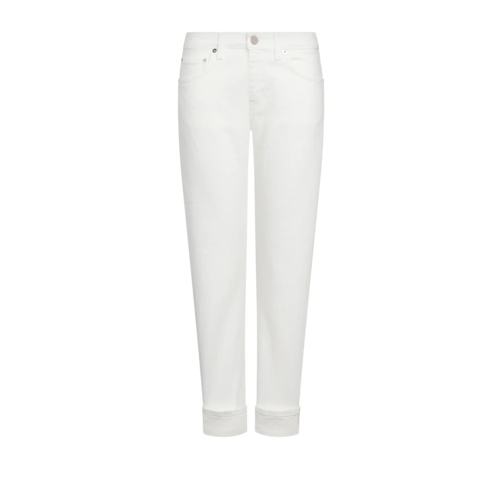 Dondup Women's White Cropped Jeans, W33, Coco Jeans