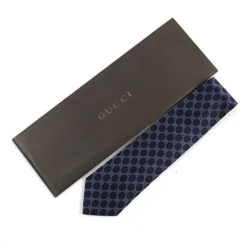 Gucci Vintage Pre-owned Canvas home-office Blue Heren