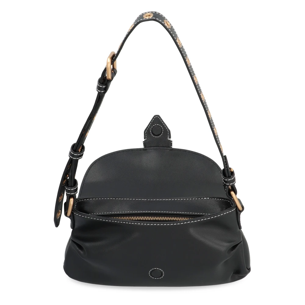 pinko Stijlvolle Leren Schoudertas Black Dames
