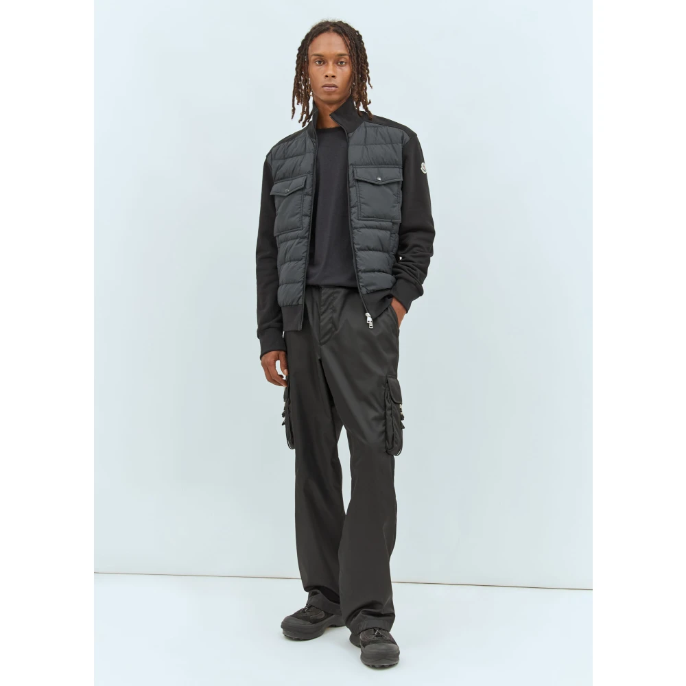 Moncler Gewatteerde Zip-Up Vest Black Heren