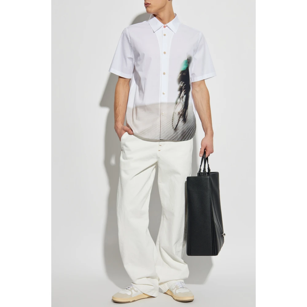 PS By Paul Smith Kortemouwenshirt White Heren