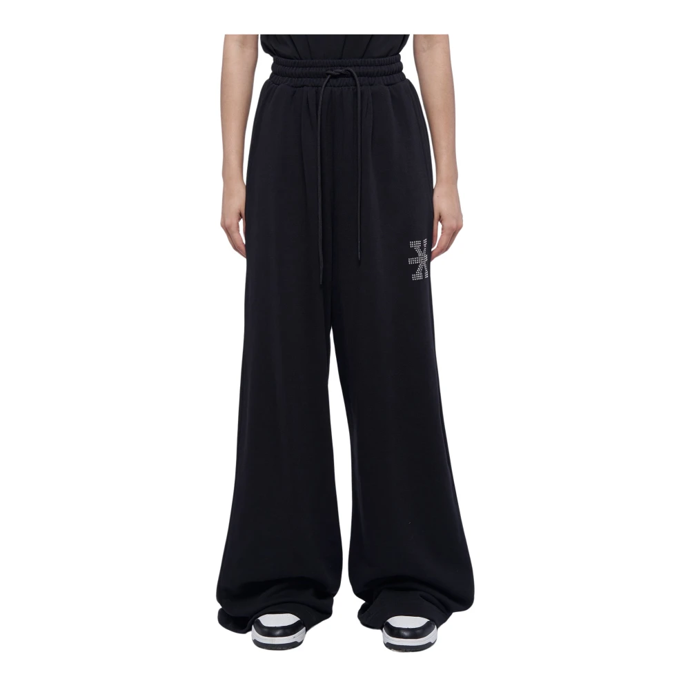 John Richmond Wijde jumpsuit broek Black Dames