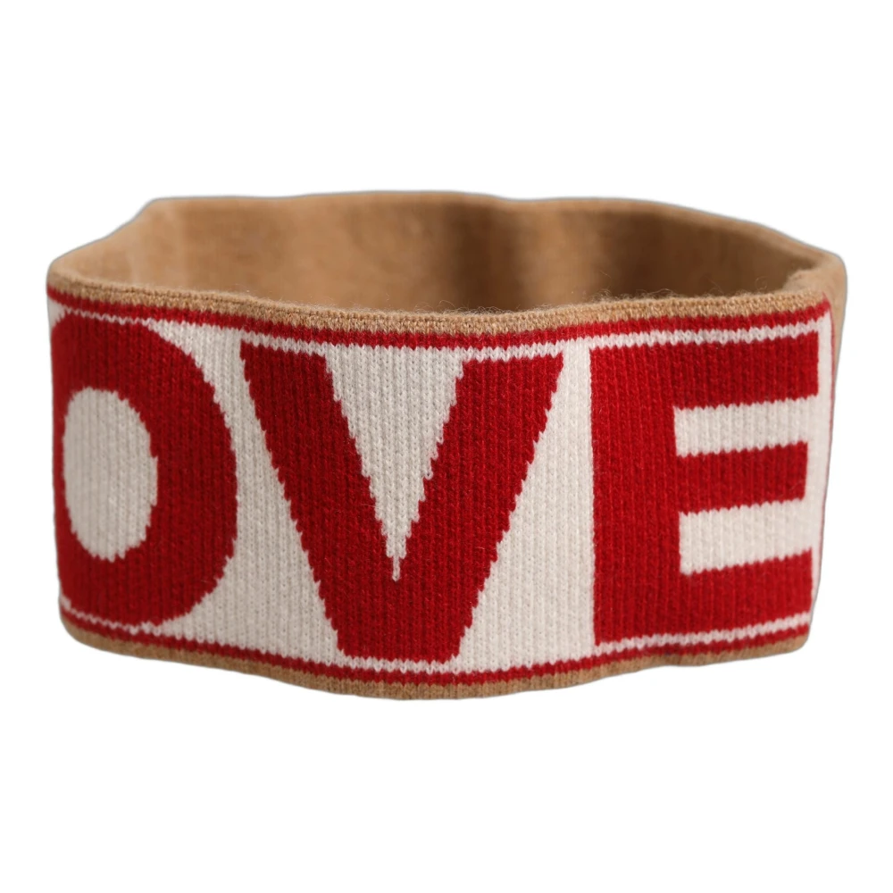Dolce & Gabbana Knitted Embroidered Head Band - Female - Accessories - Beige - One Size - Accessories
