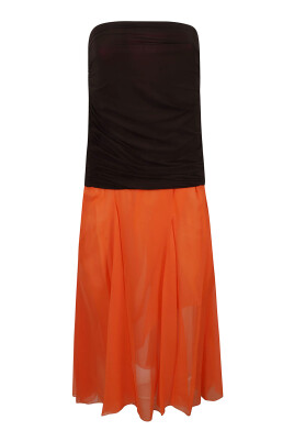 midi-kjole-med-jersey-chiffon-skort
