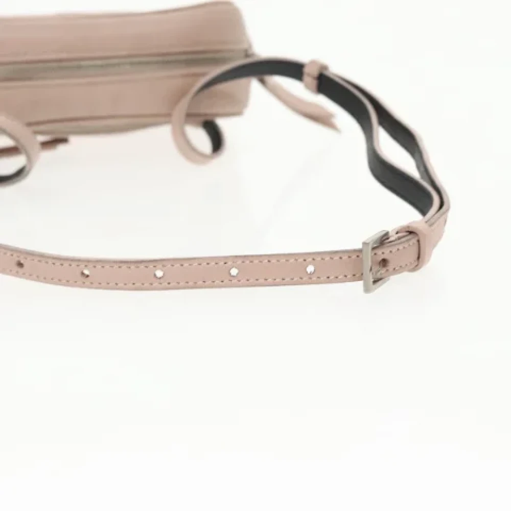 Saint Laurent Vintage Pre-owned Leather crossbody-bags Pink Dames