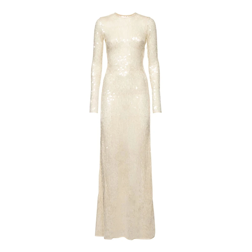 David Koma Witte Paillettenjurk met Open Rug White Dames