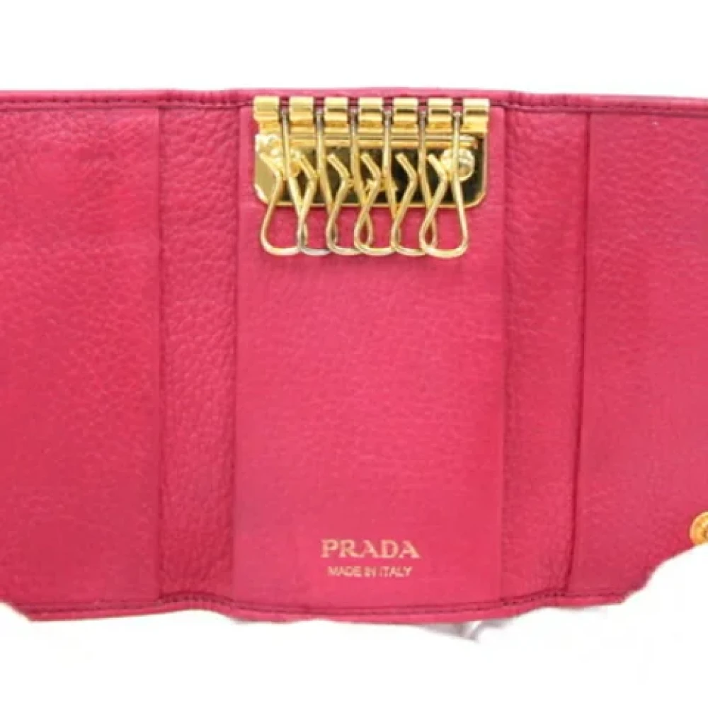 Prada Vintage Pre-owned Leather key-holders Pink Dames