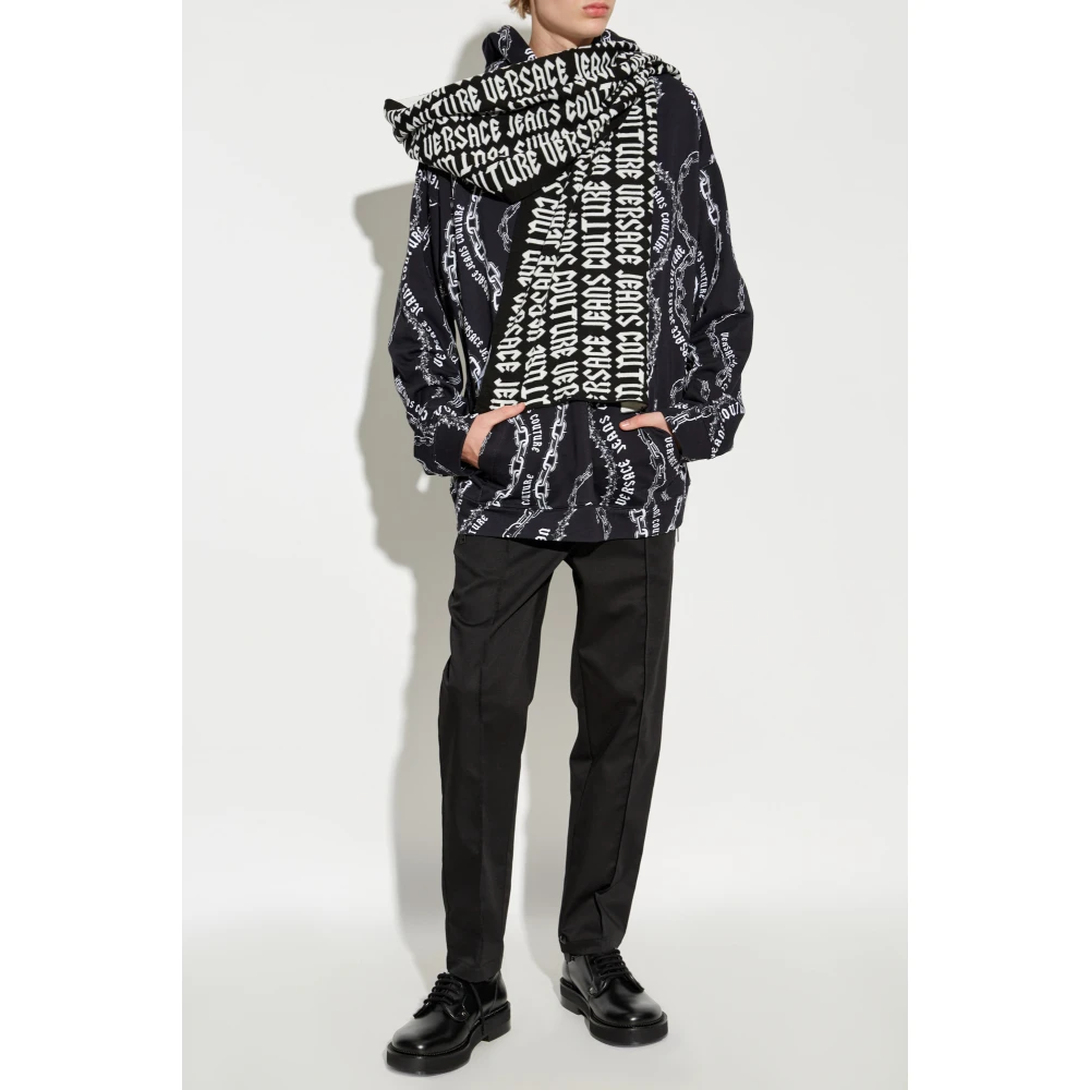 Versace Jeans Couture Sweatshirt met logo Black Heren