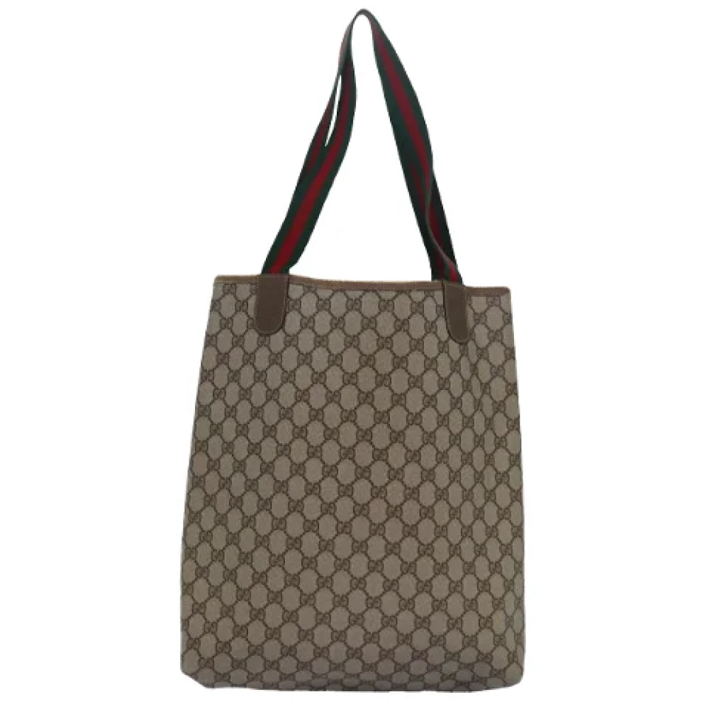 Gucci Vintage Pre-owned Canvas gucci-bags Beige Dames