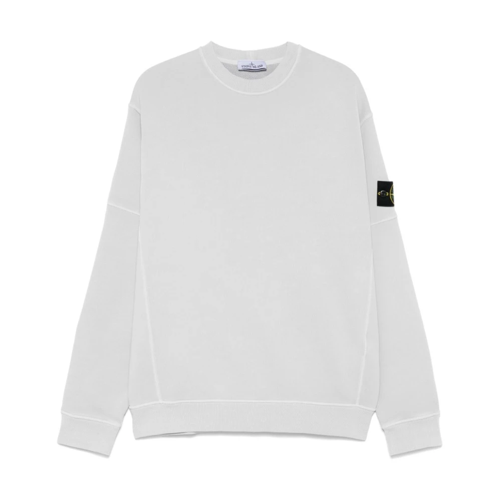Stone Island Grijze Sweater met Kompas Applicatie Gray Heren
