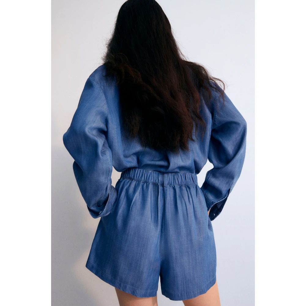 The New Society Ophelia Dames Shirt Poederblauw Blue Dames