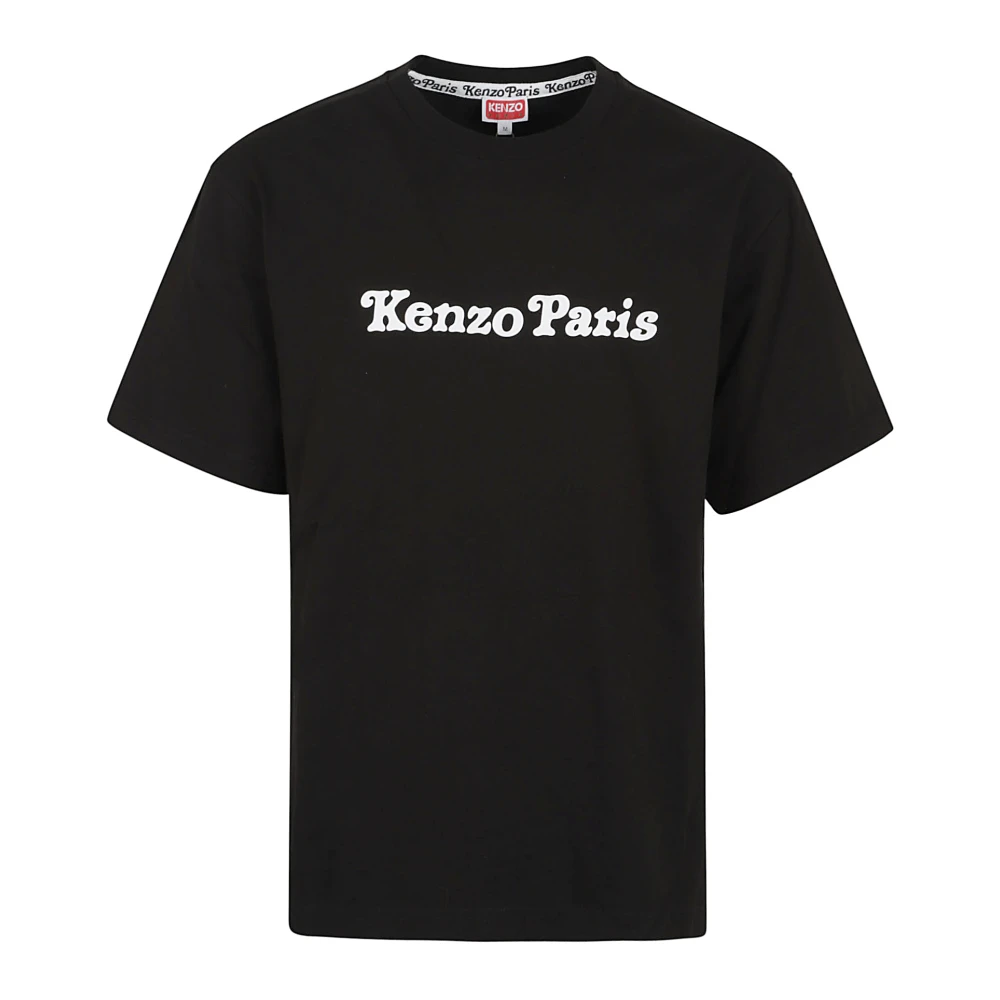 Kenzo Svart T-shirt med unik detalj Black, Herr