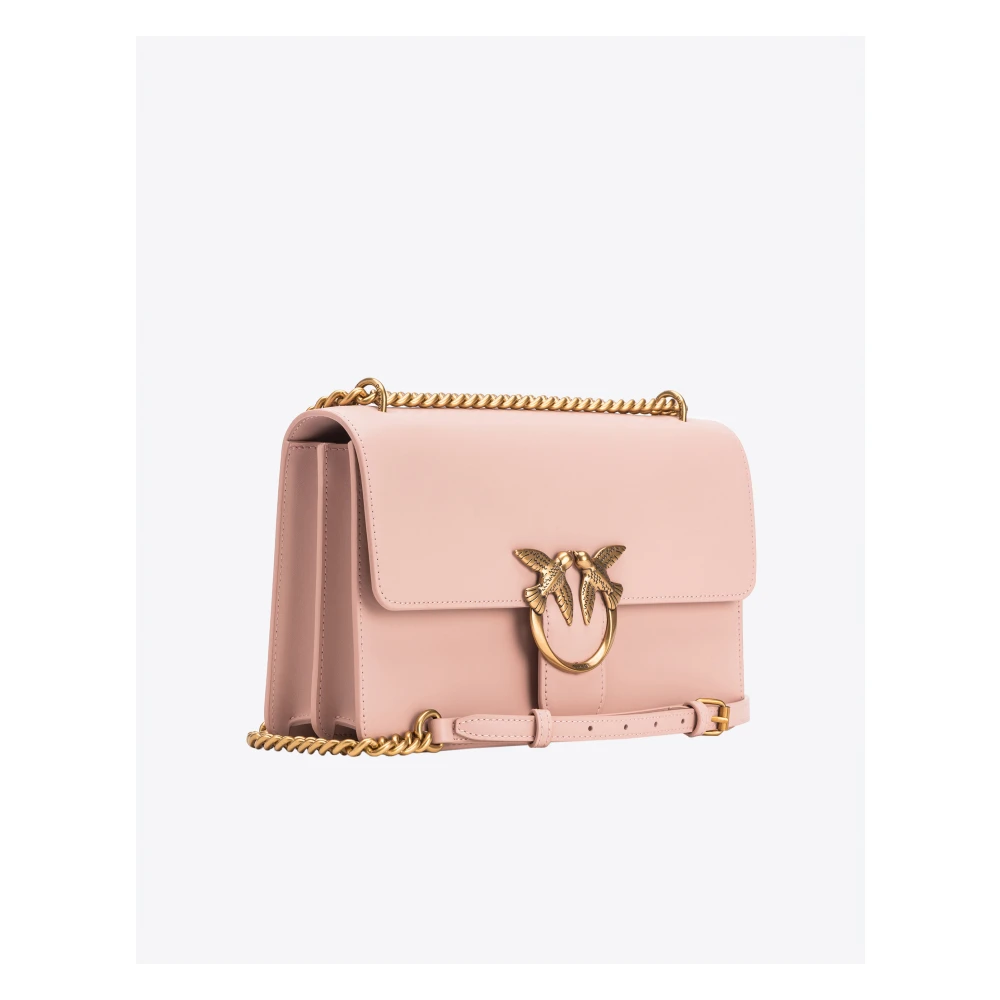 pinko Love Bag One in leer Pink Dames