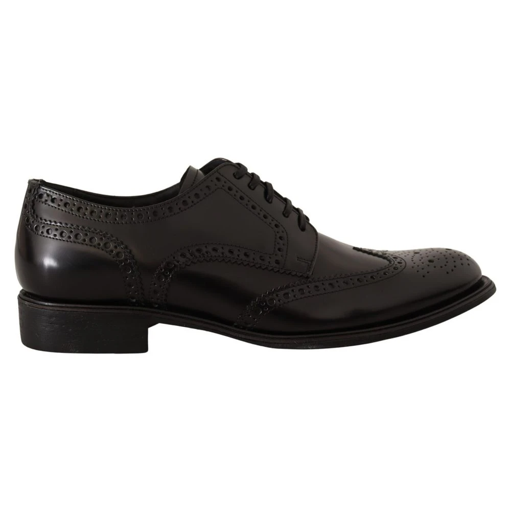 Dolce & Gabbana Men's Black Derby Formal Oxford Wingtip Shoes