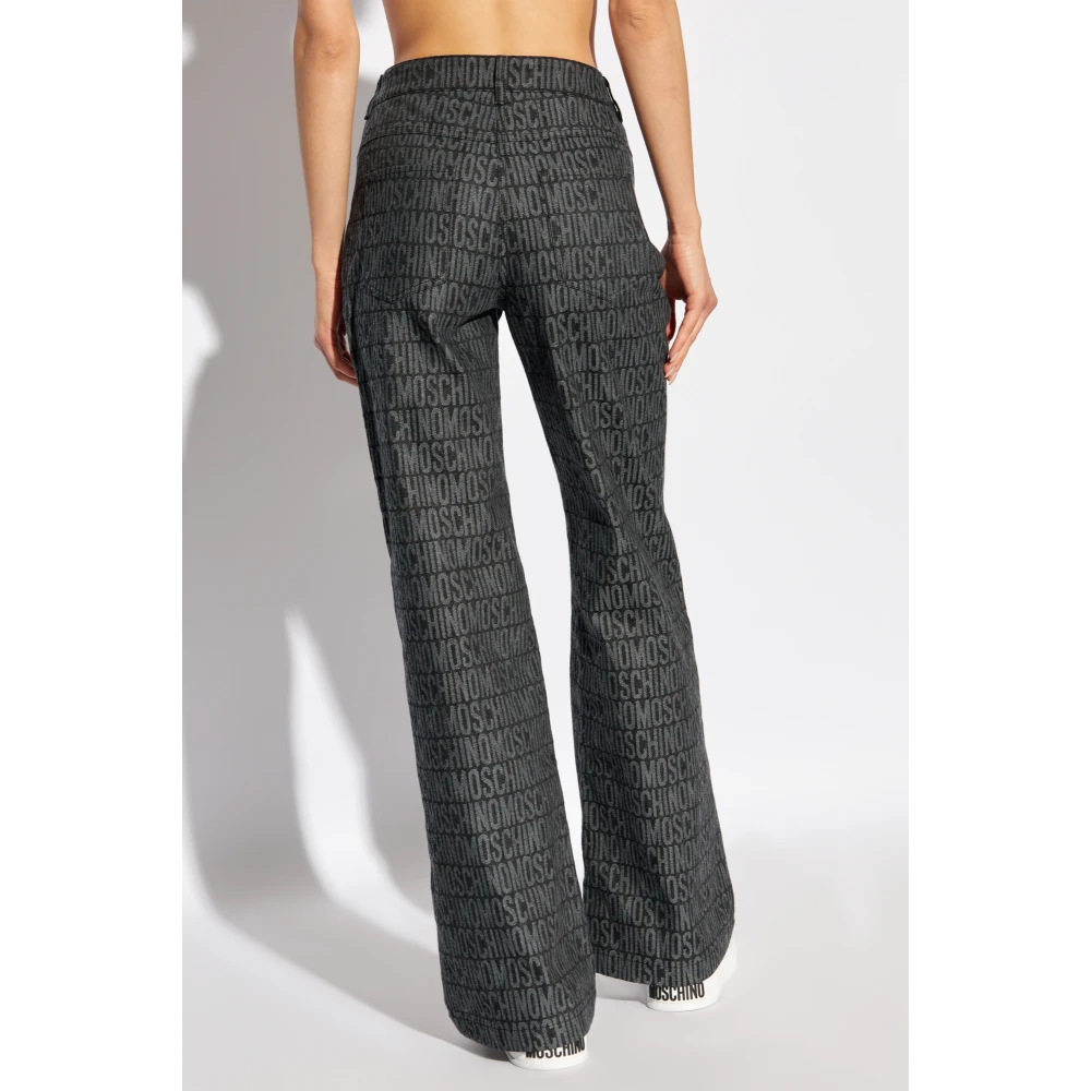 Moschino Jeans met logo Gray Dames