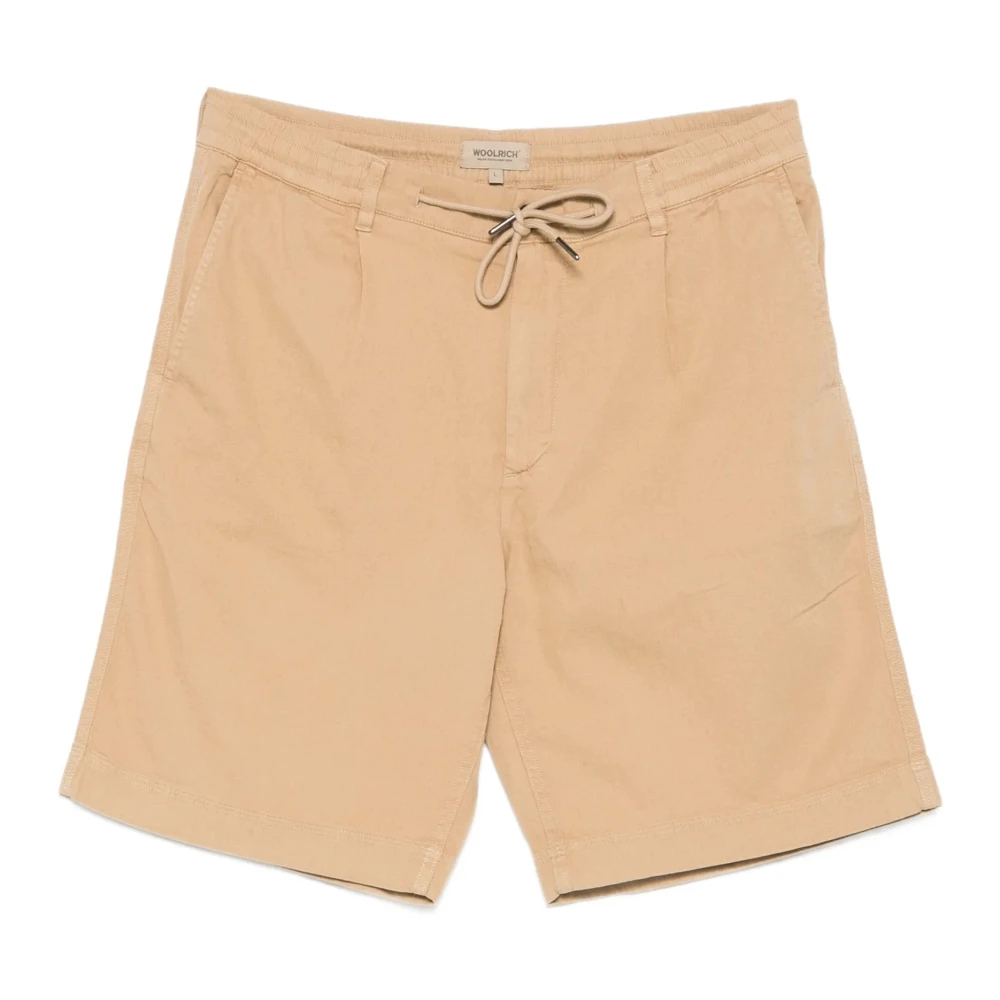 Woolrich Beige Casual Shorts, Male, M, Bermuda Shorts