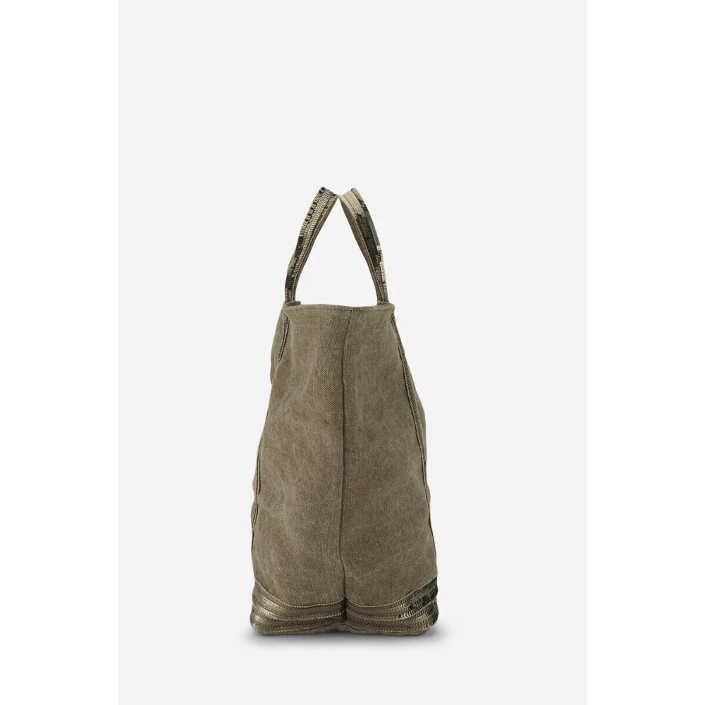 Vanessa Bruno Khaki Shopper Tas met Leren Voering Green Dames