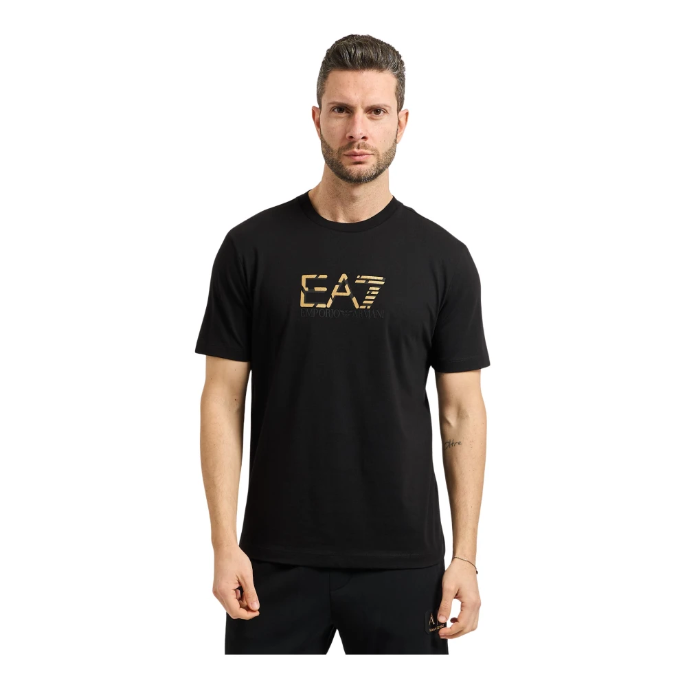 Emporio Armani Hombre Negro Camisetas, Talla: M