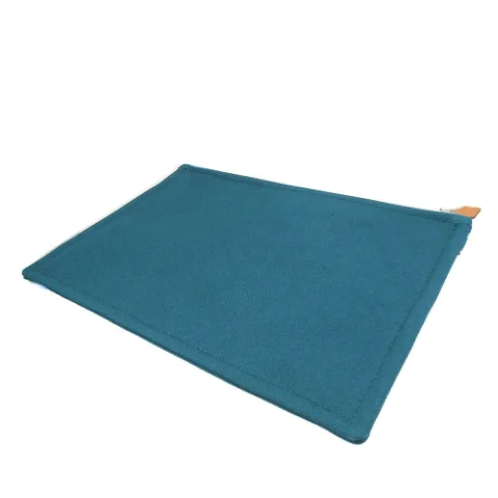 Hermès Vintage Pre-owned Cotton pouches Blue Dames