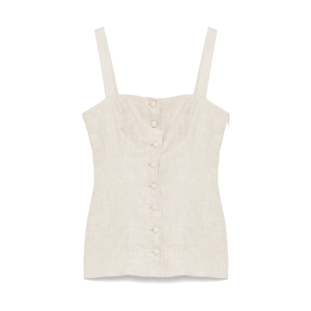 Faithfull the Brand Beige Waistcoat met materialen Beige Dames