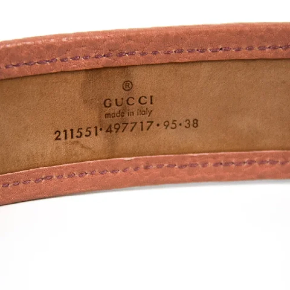 Gucci Vintage Pre-owned Leather belts Beige Dames