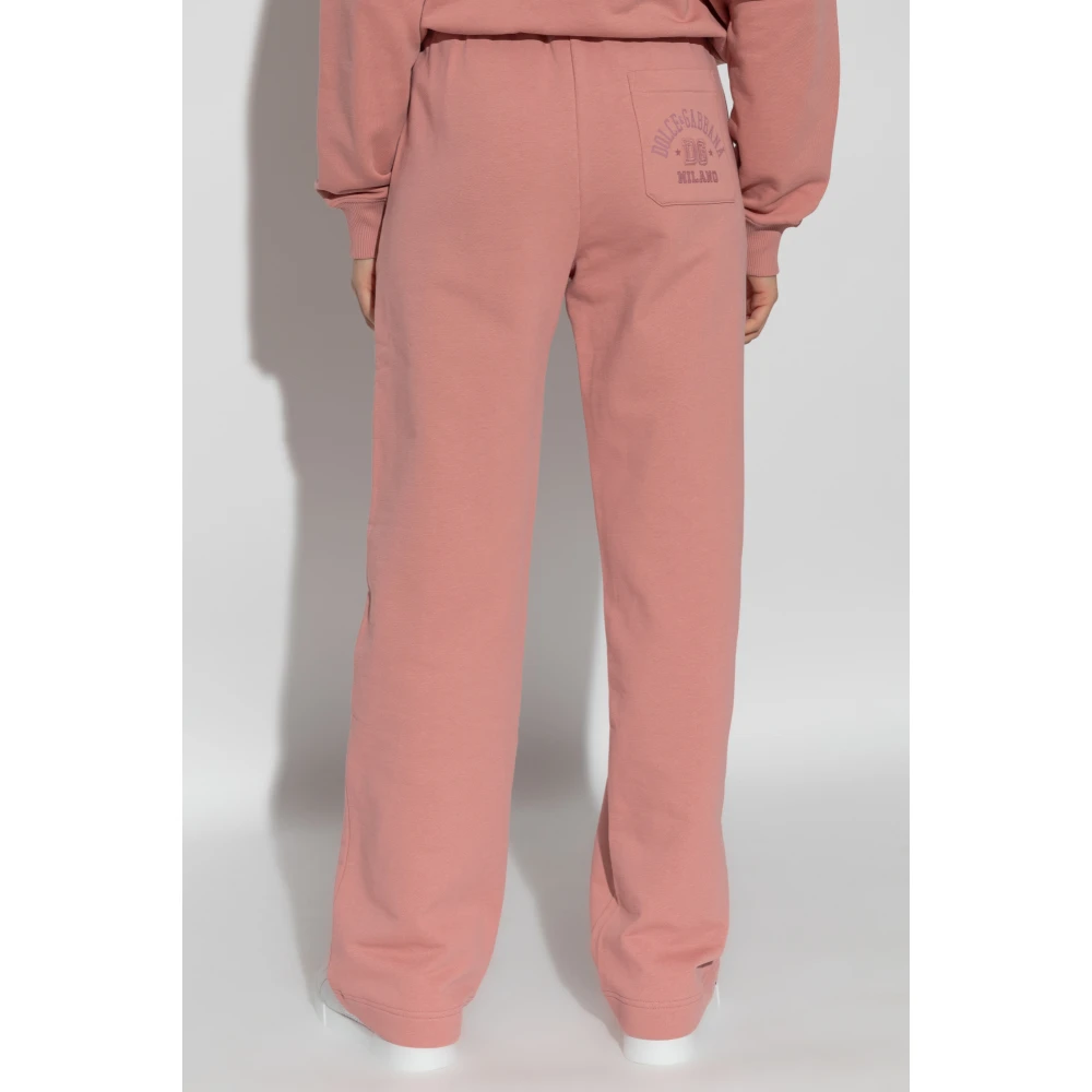 Dolce & Gabbana Sweatpants met logo Pink Dames