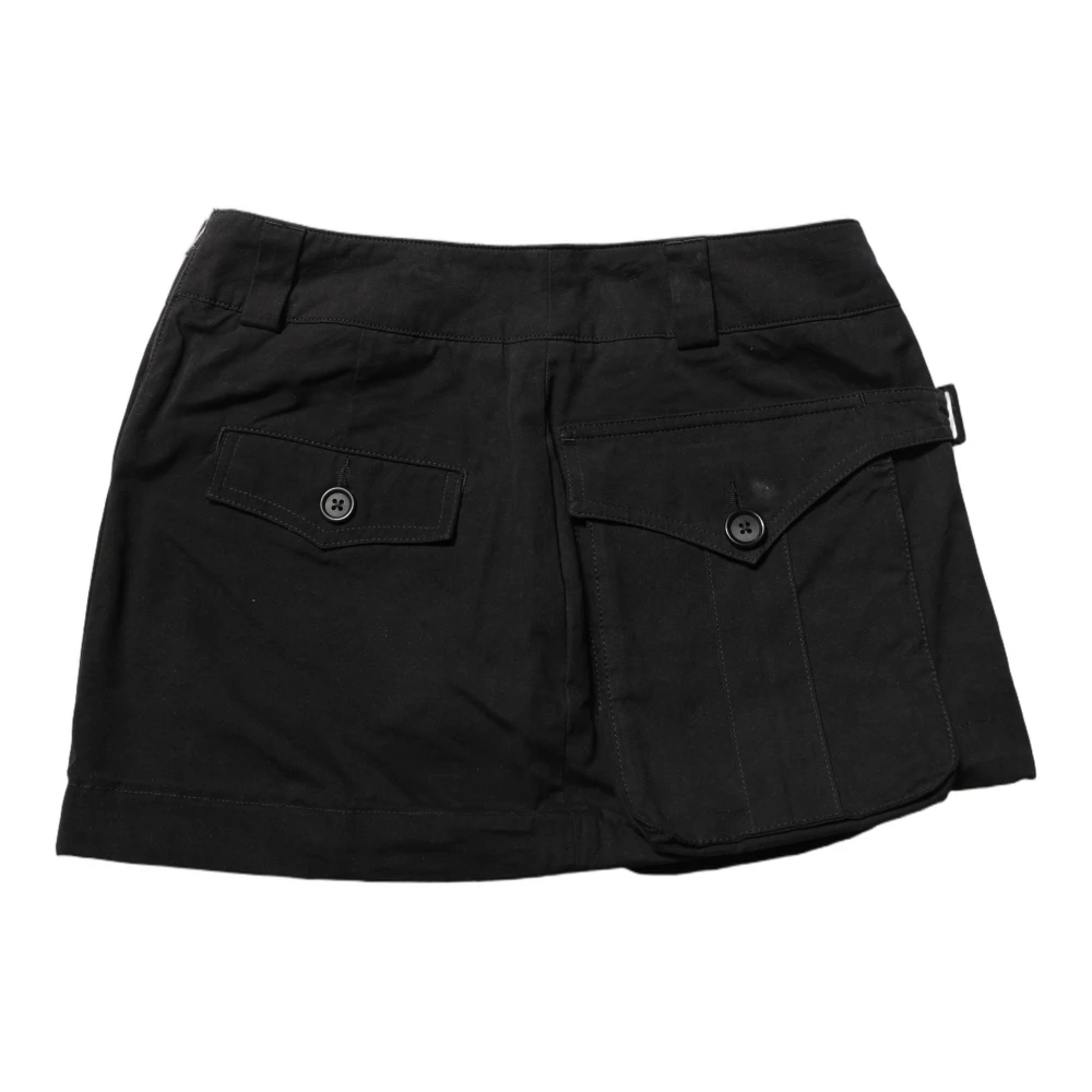 Dolce & Gabbana Black Mid Waist A-Line Mini Skirt - Female - Short Skirts - S - Skirts