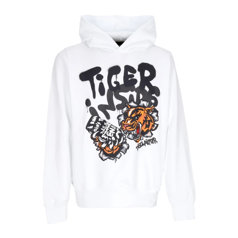 Disclaimer Tiger Hoodie Wit Streetwear White Heren