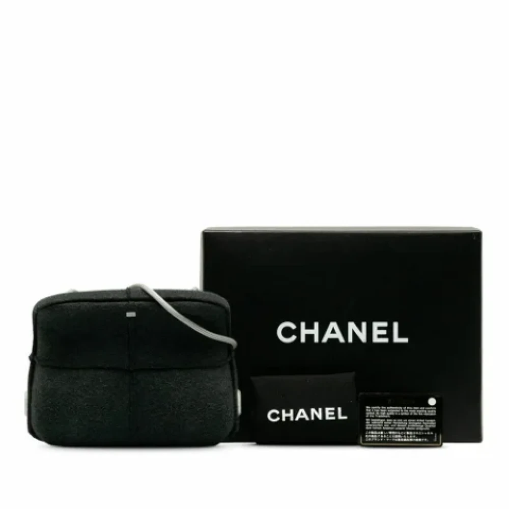 Chanel Vintage Pre-owned Wool chanel-bags Black Dames