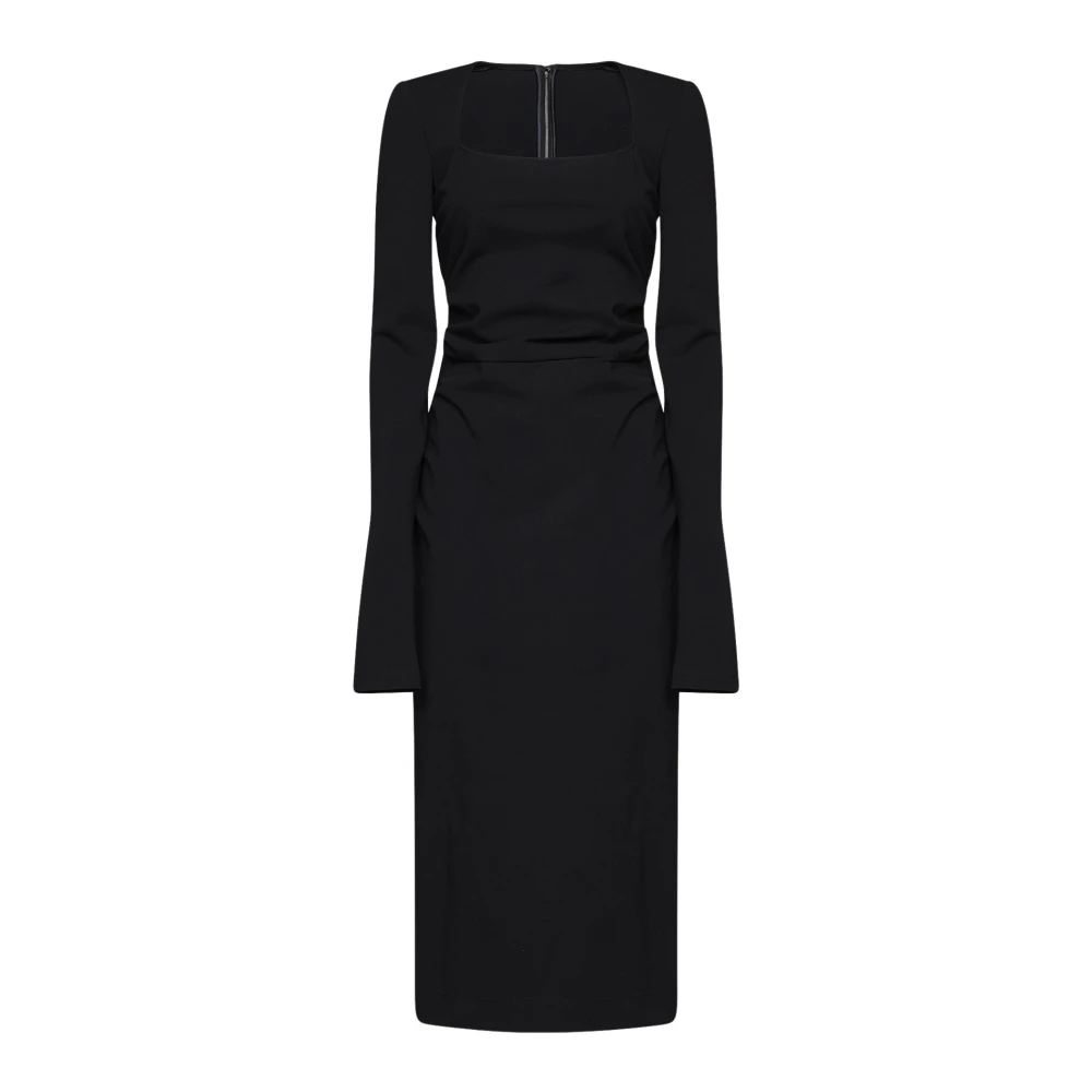 Dolce & Gabbana , Midi Dresses, Female, Black, S, Jersey Sheath Dress - Image 3