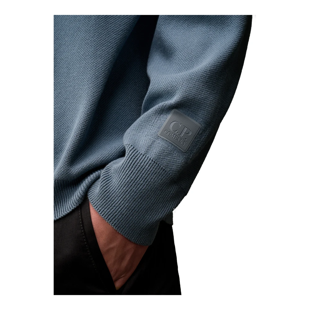C.P. Company Stretch katoenen ronde hals trui Metropolis Series Blue Heren