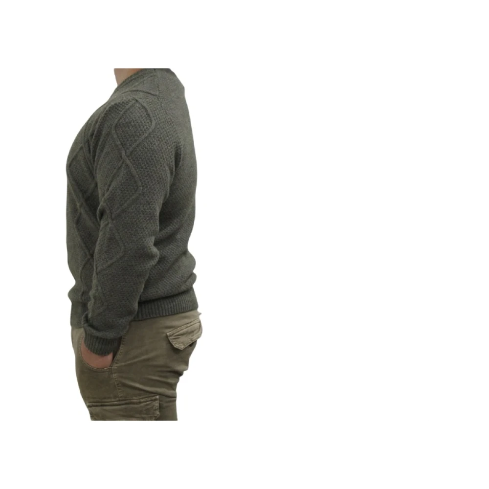 Cashmere Company Ronde Hals Trui Green Heren