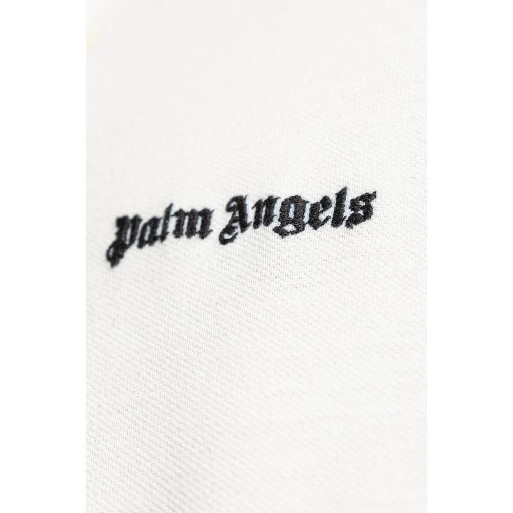 Palm Angels Polo met geborduurd logo White Heren