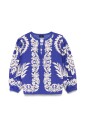 haut-bleu-col-en-v-poignets-elastiques