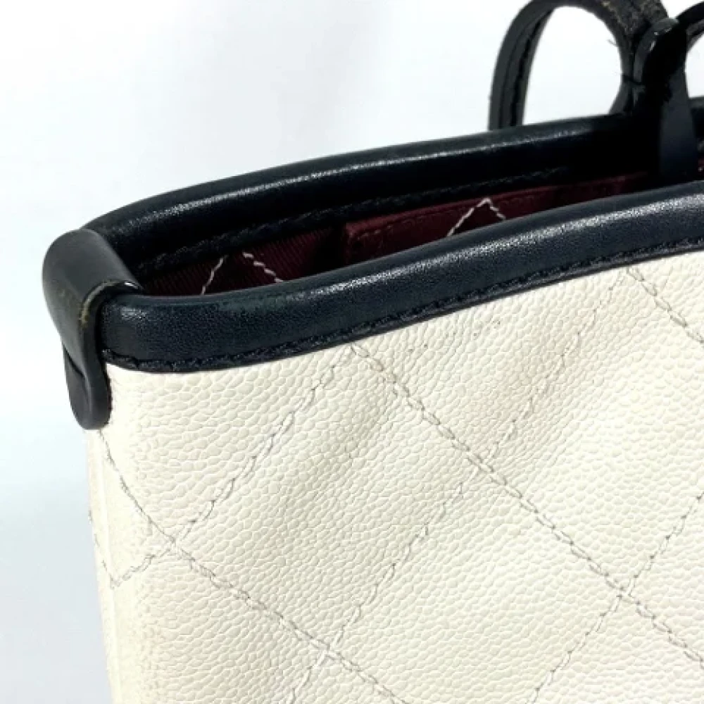 Chanel Vintage Pre-owned Leather chanel-bags White Dames