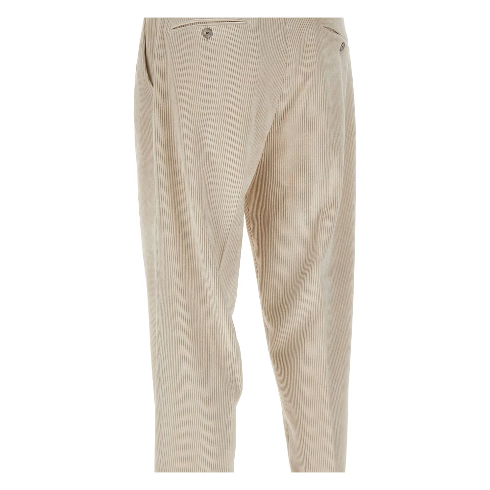 Briglia Wijde Corduroy Broek Zand Beige Heren