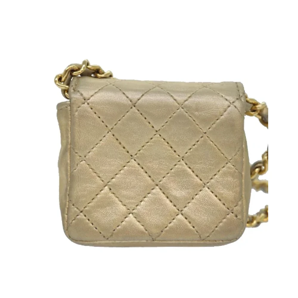 Chanel Vintage Pre-owned Fabric chanel-bags Beige Dames